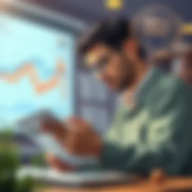 Understanding Financial Principles through Analysis A person analyzing financial charts and notes.