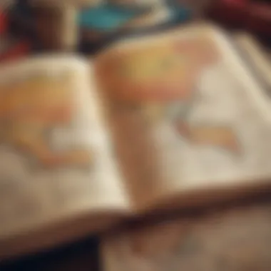 Open History Book with Maps An open book with historical maps and annotations