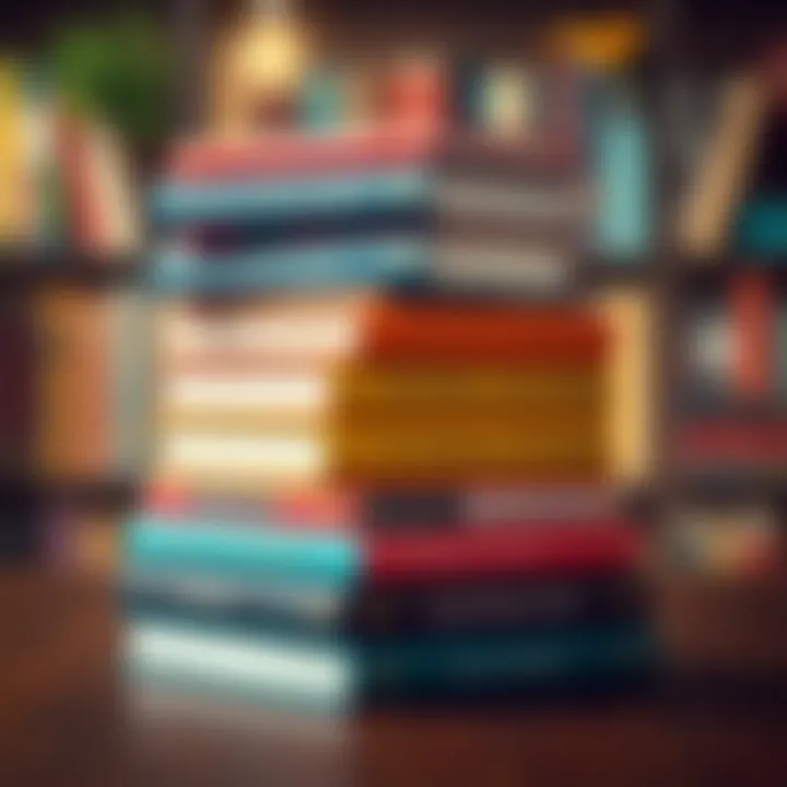 A stack of influential books on personal development