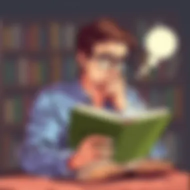 A thoughtful reader contemplating insights from a book