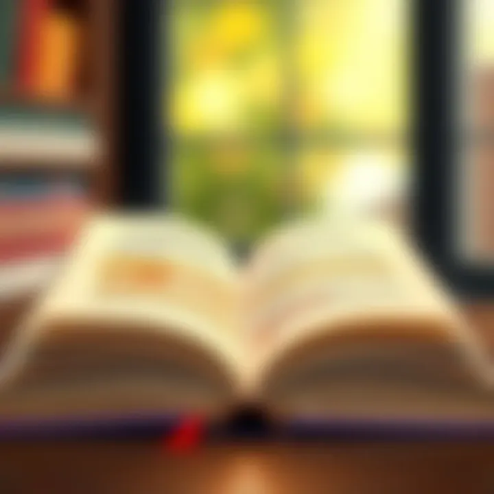 An open book with transformative concepts highlighted