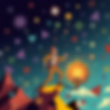 Symbolic depiction of overcoming challenges in work