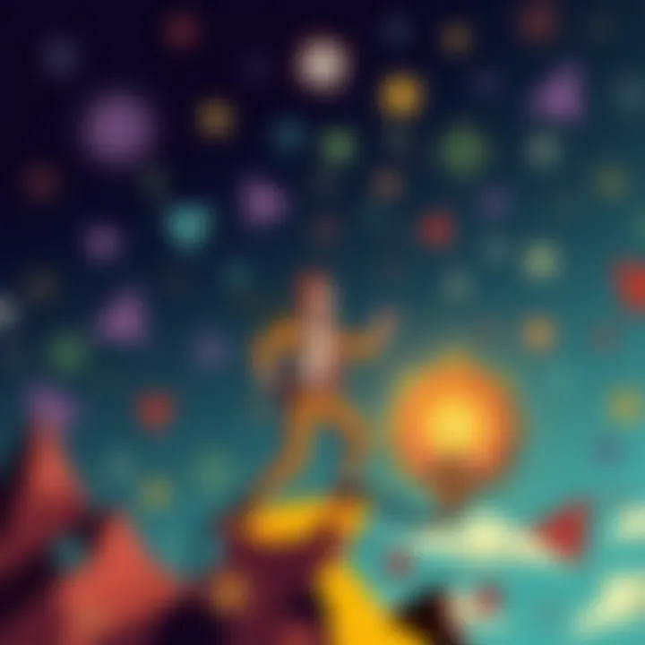 Symbolic depiction of overcoming challenges in work