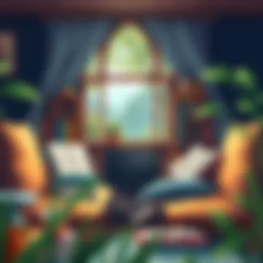 Cultivating Financial Knowledge in Comfort A cozy reading nook filled with financial books