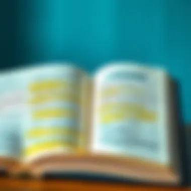 Insights from Key Business Concepts Open textbook with highlighted sections and notes