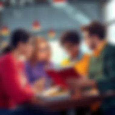 Collaborative Learning through Case Analysis Group of students discussing case studies