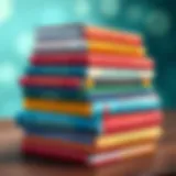 A stack of influential leadership books with diverse covers