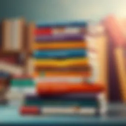 A stack of best-selling books showcasing diverse genres