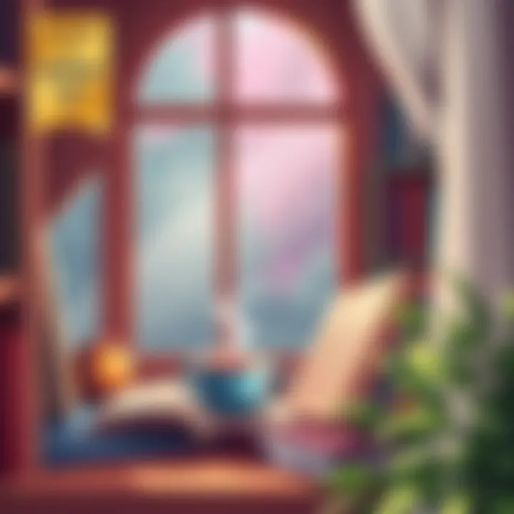 The Comfort of Reading Best-Sellers A cozy reading nook with a cup of tea and a best-seller