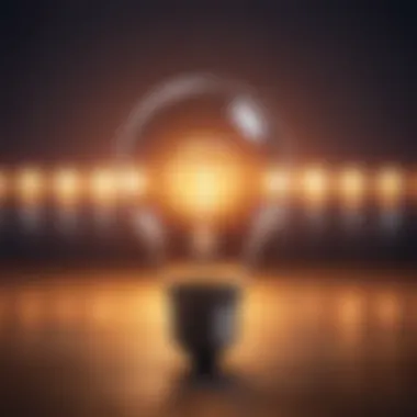 A light bulb symbolizing innovative leadership ideas and concepts