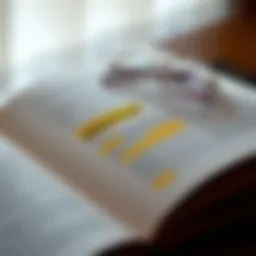 A close-up of an open book with highlighted passages on seduction