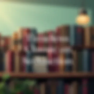 Timeless Classics on Seduction A vintage bookshelf filled with classic literature on seduction