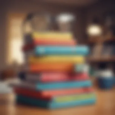 Curated Selection of Marketing Literature A collection of influential marketing books stacked on a desk