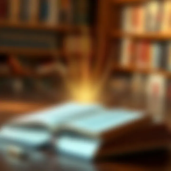 From Text to Audio Experience An open book with soundwaves emanating, symbolizing the transition from text to audio.