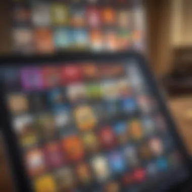 Diverse Audiobook Platforms An array of audiobook platforms displayed on a tablet