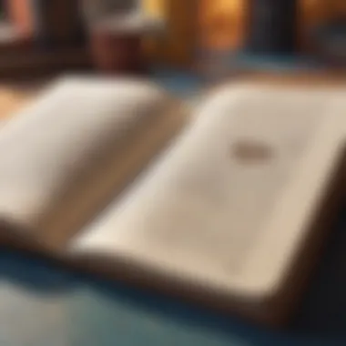 Wisdom in Words An open book with philosophical quotes