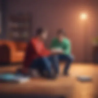Engagement with Psychology Literature A person deeply engaged with a digital book on psychology