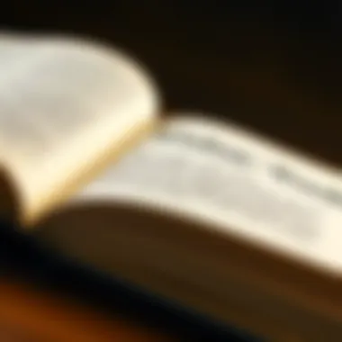 Wisdom in Words A close-up of an open book with a quote