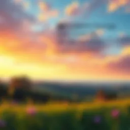 A serene landscape symbolizing contemplation