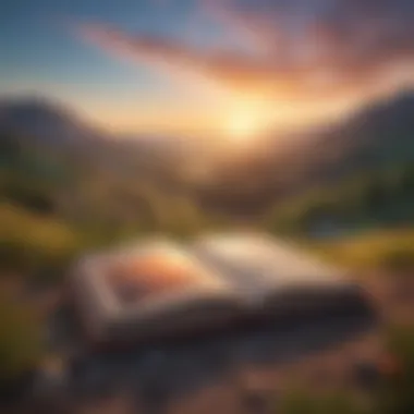 Symbolizing New Beginnings A serene landscape with a sunrise symbolizing new beginnings