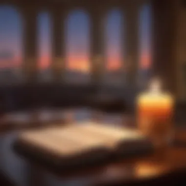 Reflection and Insight A candlelit setting representing reflection