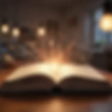 Illuminating Ideas An open book with light radiating from its pages