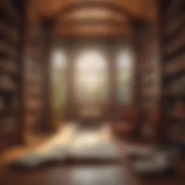 A Sanctuary of Knowledge A serene library filled with inspiring books