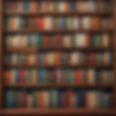 Bookshelf filled with leadership audiobooks