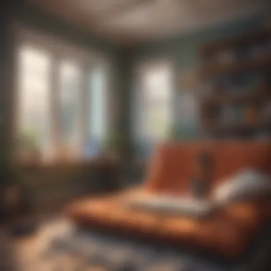 A cozy reading nook with headphones and a tablet