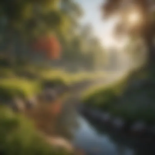 A serene landscape symbolizing tranquility and growth