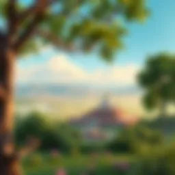 A serene landscape symbolizing the tranquility and wisdom found in the Bhagavad Gita.