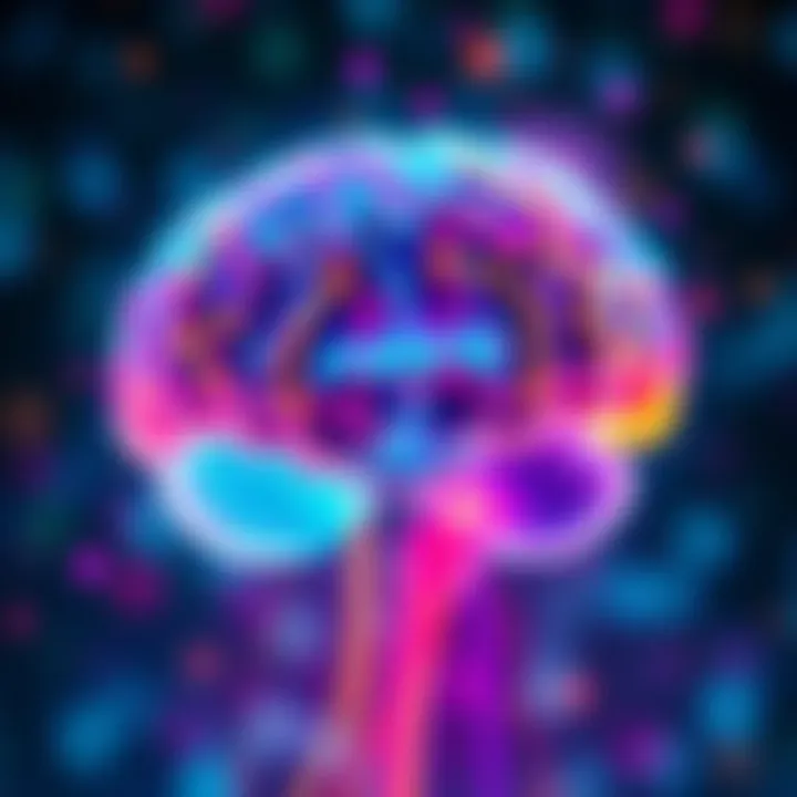 Decision-Making Pathways in the Brain An abstract visualization of decision-making pathways in the brain with vibrant colors