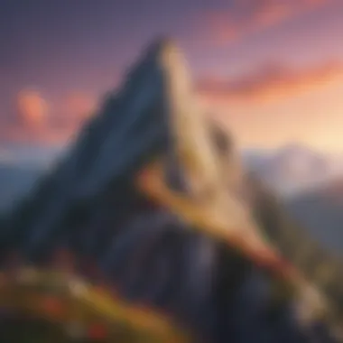 Reaching New Heights of Growth A mountain peak symbolizing personal growth
