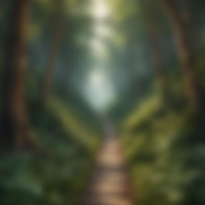 A path leading through a dense forest, symbolizing the journey of understanding.