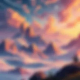 A timeless landscape representing the essence of eternity