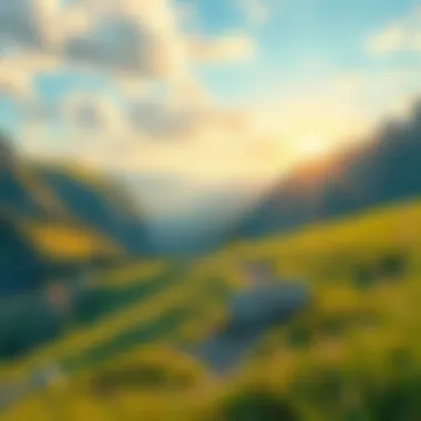 Purposeful Landscape A serene landscape symbolizing purpose and clarity