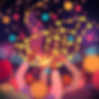 Fostering Collaboration and Connection Abstract illustration of collaboration and connection