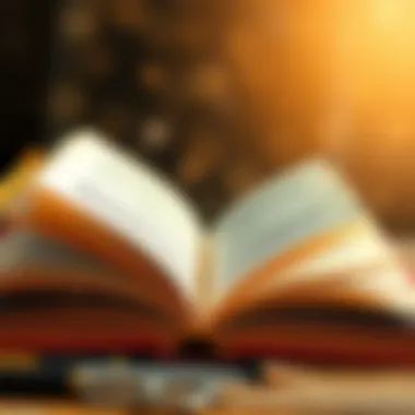 Wisdom Unfolding: The Power of Words An open book with pages turning, representing the discovery of wisdom