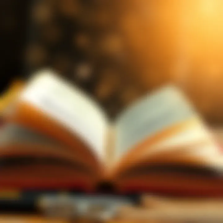 Wisdom Unfolding: The Power of Words An open book with pages turning, representing the discovery of wisdom