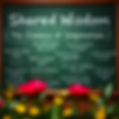 Shared Wisdom: The Essence of Inspiration A collection of quotes written on a chalkboard, symbolizing shared knowledge