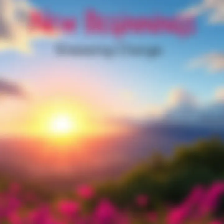 New Beginnings: Embracing Change A serene landscape with a rising sun symbolizing new beginnings