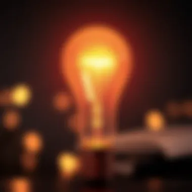 Illumination of Thought A light bulb glowing, representing inspiration and new ideas