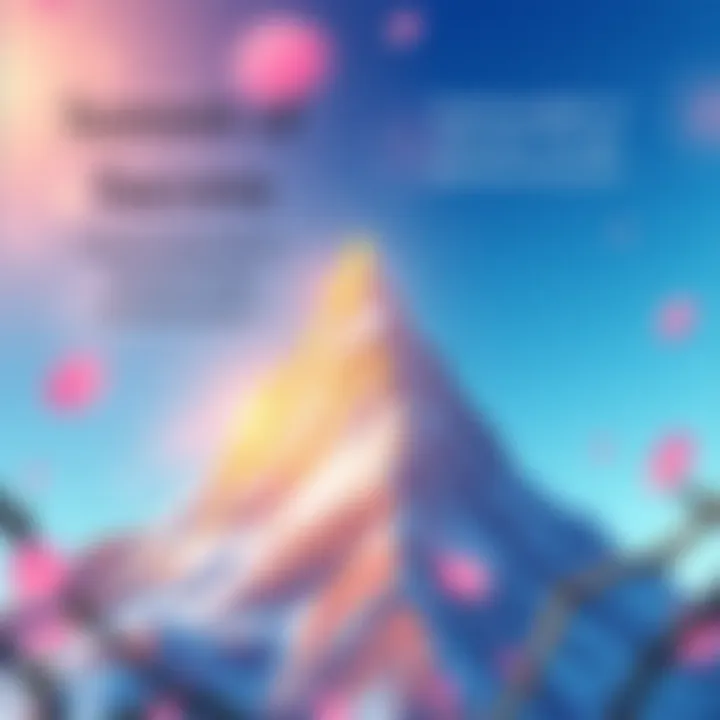 Summit of Success A mountain peak, symbolizing achievement and reaching new heights