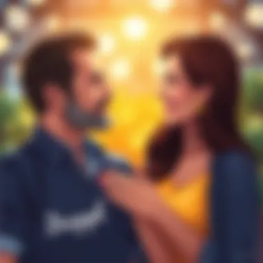 Deep Conversation: The Core of Emotional Connection Illustration depicting a couple engaging in deep conversation