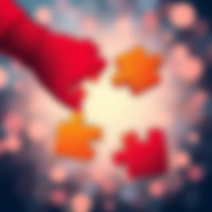 Intimacy: The Puzzle of Connection Visual metaphor of interconnected puzzle pieces representing intimacy