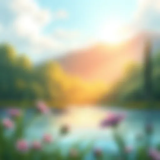 A serene landscape reflecting tranquility and inspiration
