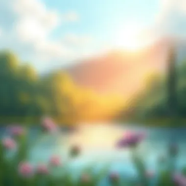 Nature's Tranquility: A Source of Inspiration A serene landscape reflecting tranquility and inspiration