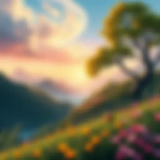 A tranquil landscape symbolizing harmony and balance