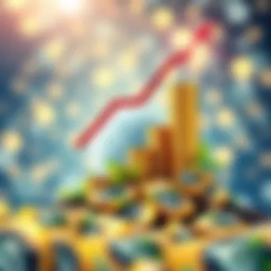 Conceptual representation of financial growth and wealth accumulation