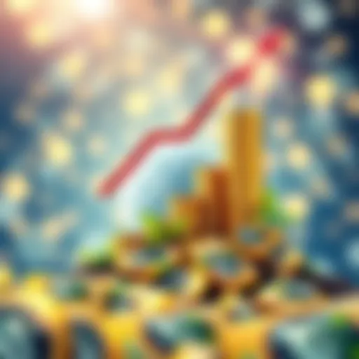 Conceptual representation of financial growth and wealth accumulation